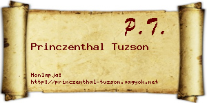 Princzenthal Tuzson névjegykártya